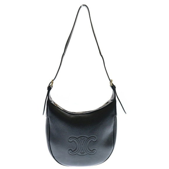 Celine Triomphe Eloise Bag Shoulder Bag Black Leather - Picture 1 of 6